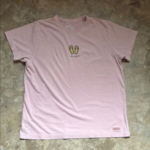 Life Is Good Pink Short Sleeve Tee Women’s L